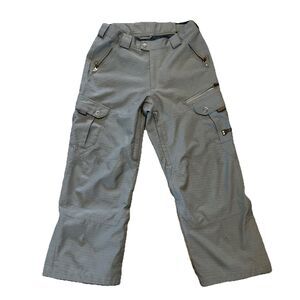 Sims Men's Snowboard Pants LARGE Gray Flex Insulated Ski Mountain Snow Cargo